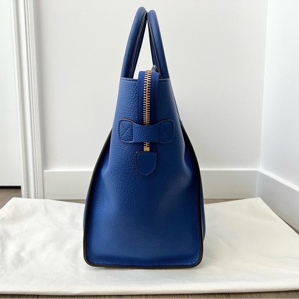 —SOLD— Celine Mini Luggage Indigo Blue Tote Bag Phoebe Philo - Picture 5 of 12